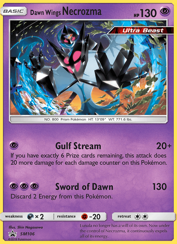 Dawn Wings Necrozma, card SM106 from SM Black Star Promos