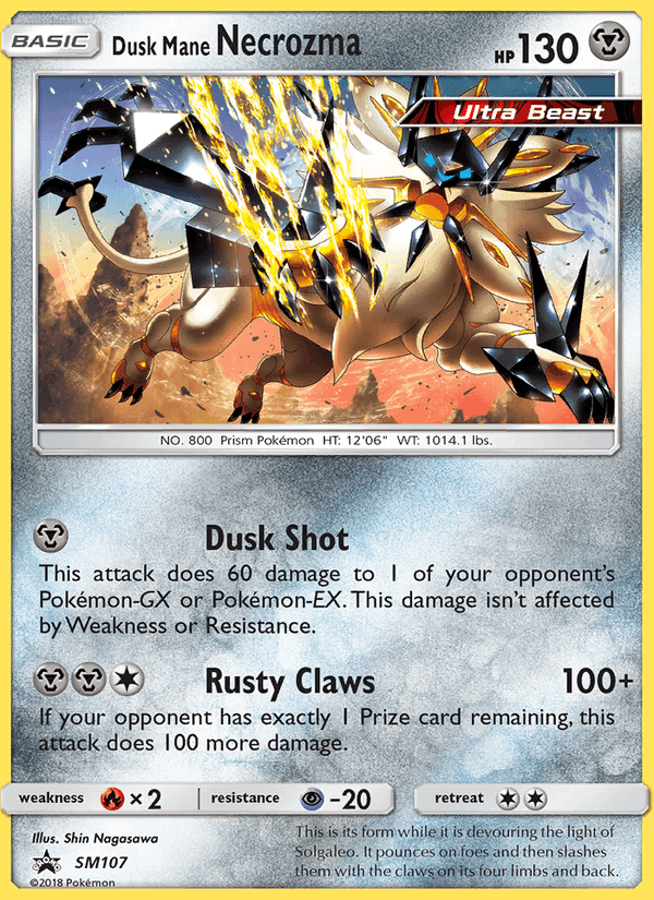 Necrozma Crinière du Couchant, carte SM107 de Promo SM