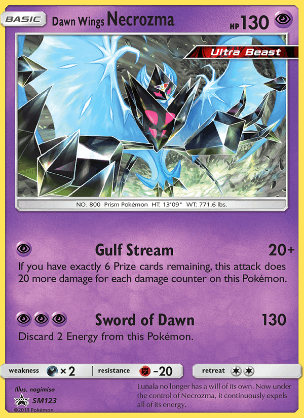 Dawn Wings Necrozma, card SM123 from SM Black Star Promos