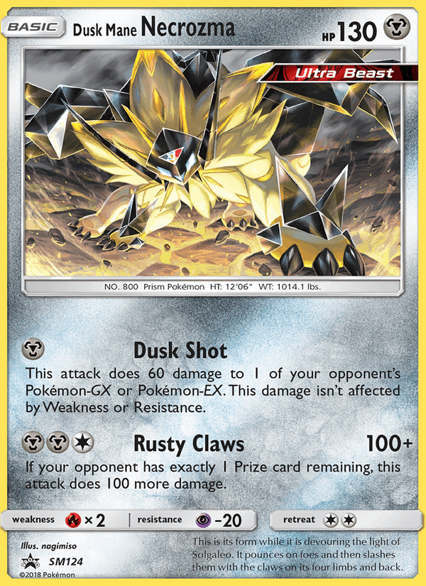 Necrozma Crinière du Couchant, carte SM124 de Promo SM