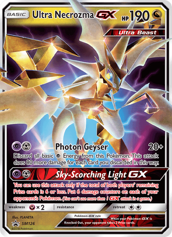 Ultra Necrozma GX, card SM126 from SM Black Star Promos