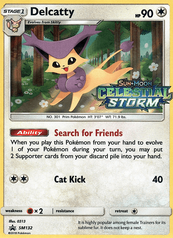 Delcatty, carta SM132 di SL Promo