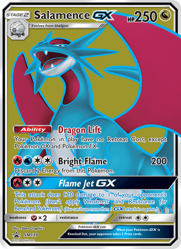 Salamence GX, card SM139 from SM Black Star Promos
