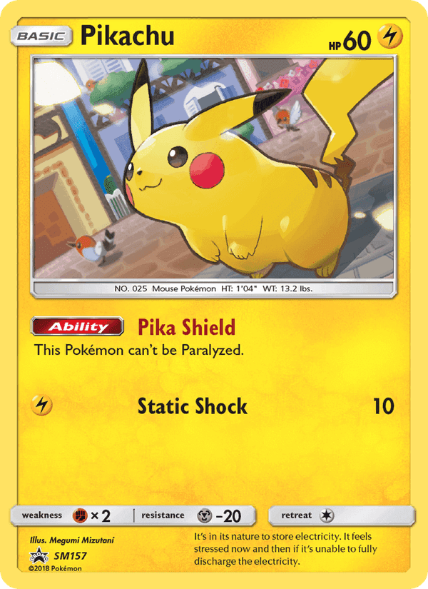 Pikachu, carte SM157 de Promo SM