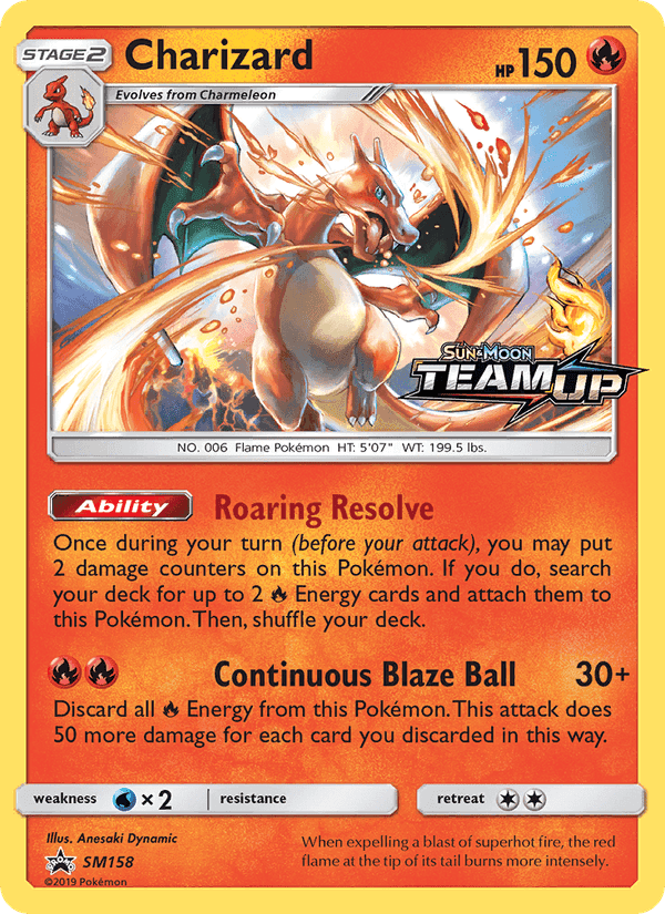 Charizard, carta SM158 de SL Cartas de promoción