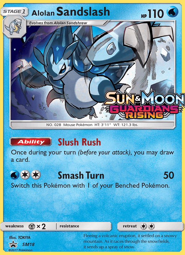 Alolan Sandslash, card SM18 from SM Black Star Promos