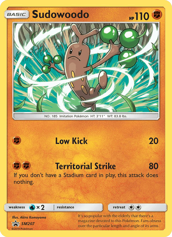 Sudowoodo, carta SM207 de SL Cartas de promoción