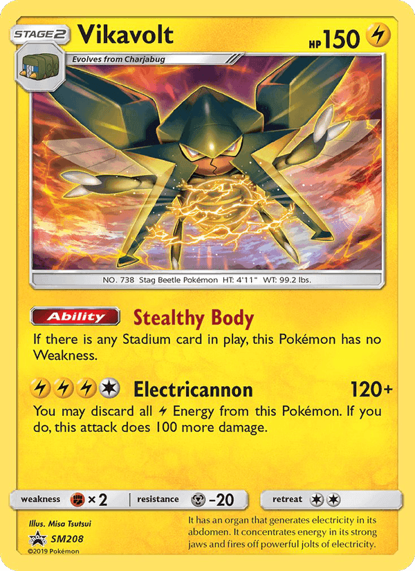 Vikavolt, card SM208 from SM Black Star Promos