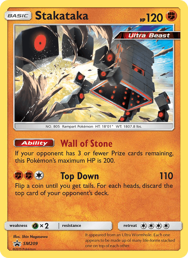 Stakataka, card SM209 from SM Black Star Promos