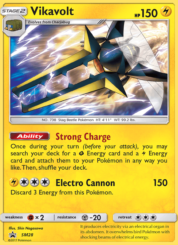 Vikavolt, card SM28 from SM Black Star Promos