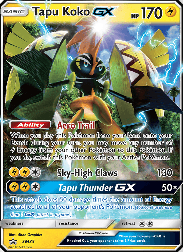 Tapu Koko GX, carta SM33 di SL Promo