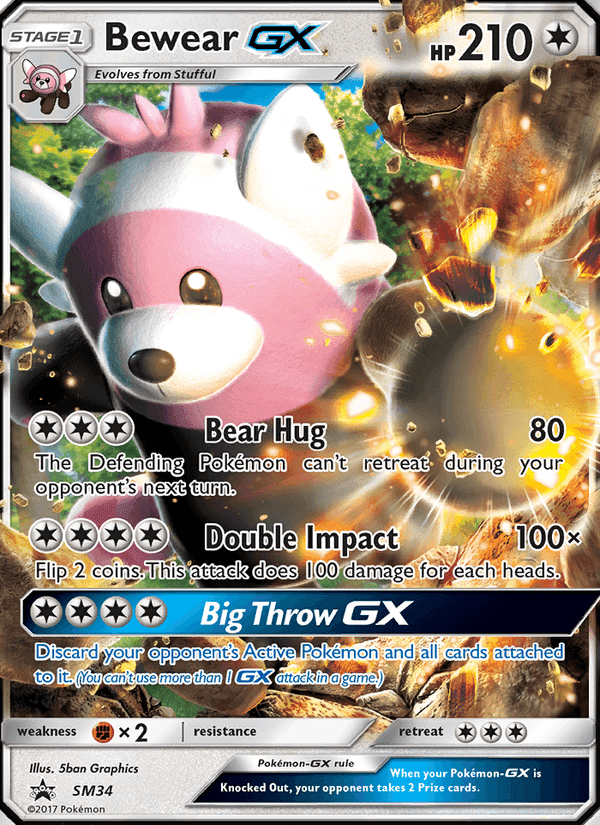Bewear GX, carta SM34 de SL Cartas de promoción