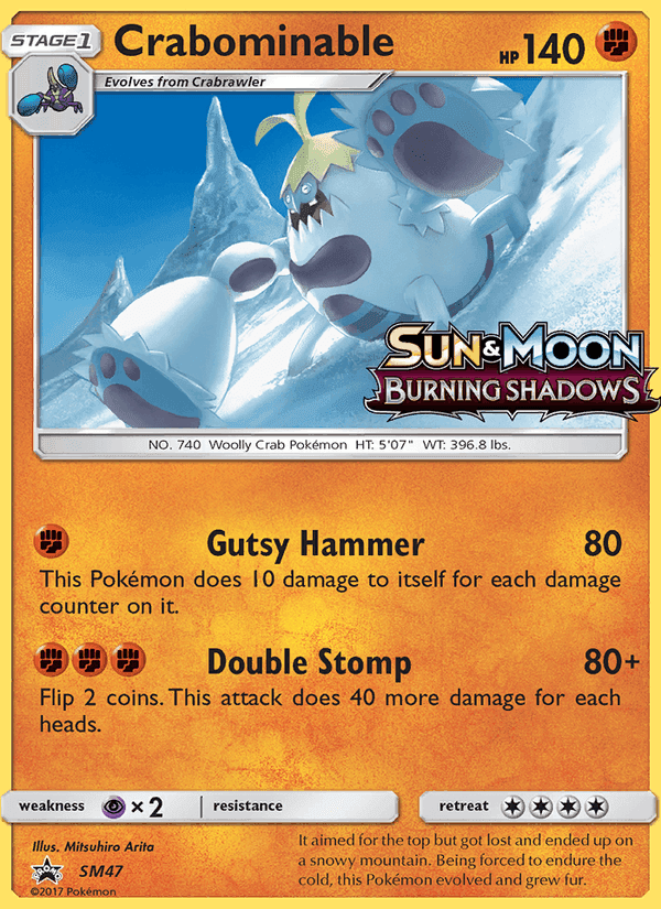 Crabominable, carta SM47 di SL Promo