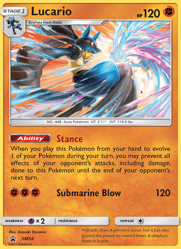 Lucario, carta SM54 di SL Promo