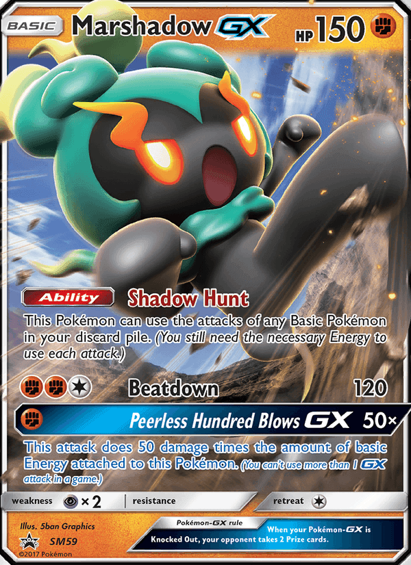 Marshadow GX, carte SM59 de Promo SM