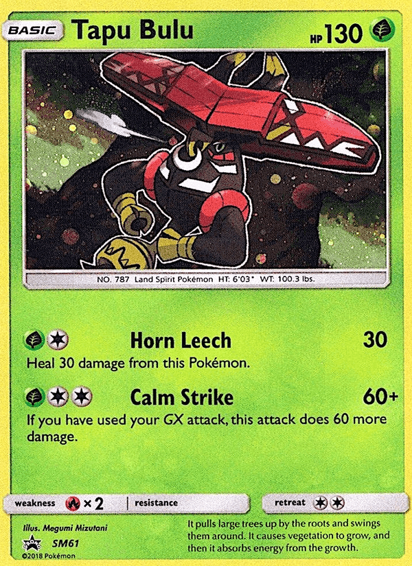Tapu Bulu, card SM61 from SM Black Star Promos
