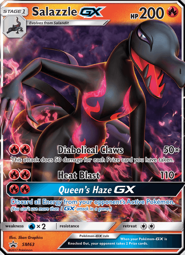 Salazzle GX, card SM63 from SM Black Star Promos