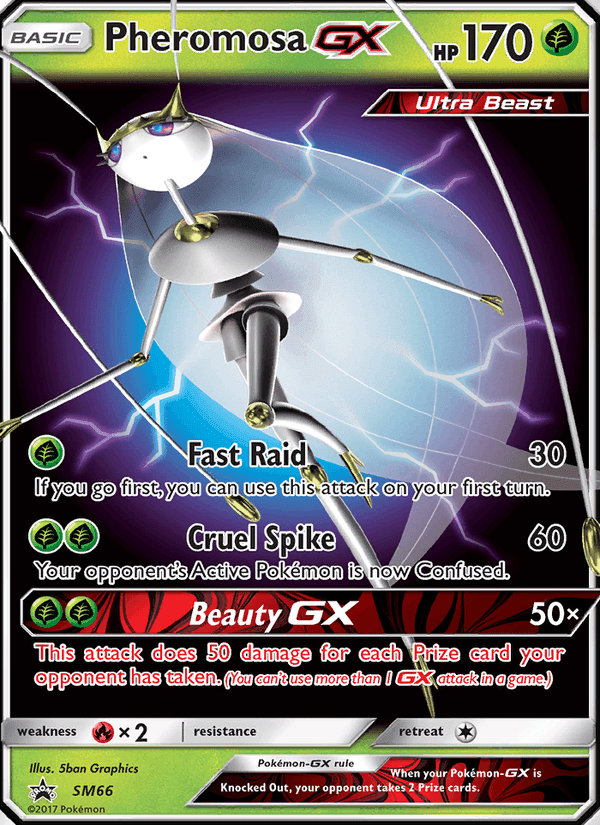Pheromosa GX, card SM66 from SM Black Star Promos
