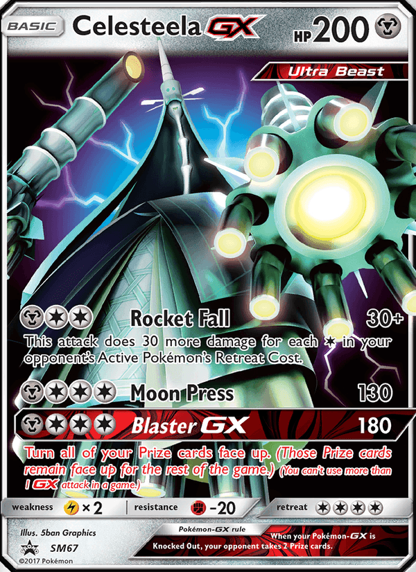Celesteela GX, card SM67 from SM Black Star Promos
