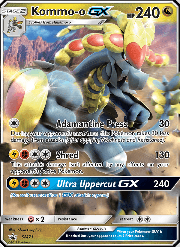 Kommo-o GX, card SM71 from SM Black Star Promos