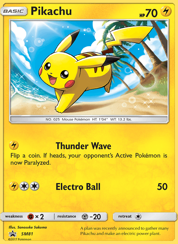 Pikachu, carte SM81 de Promo SM