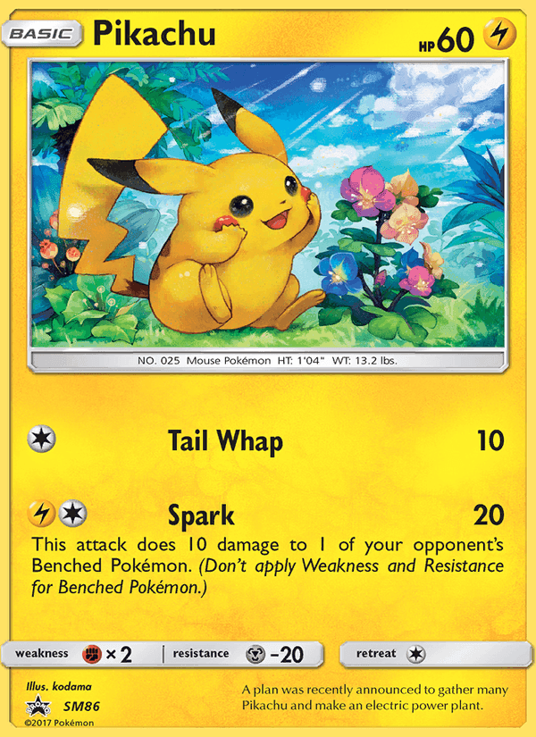 Pikachu, carta SM86 di SL Promo