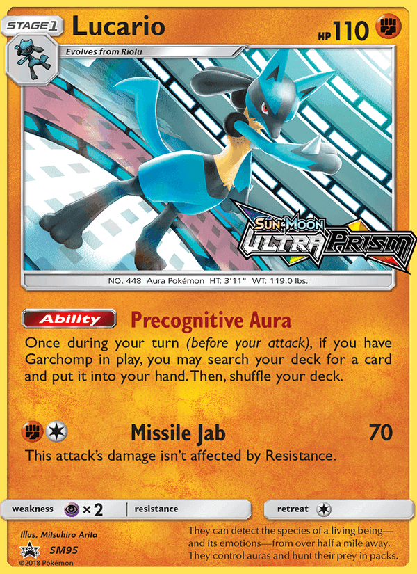 Lucario, card SM95 from SM Black Star Promos