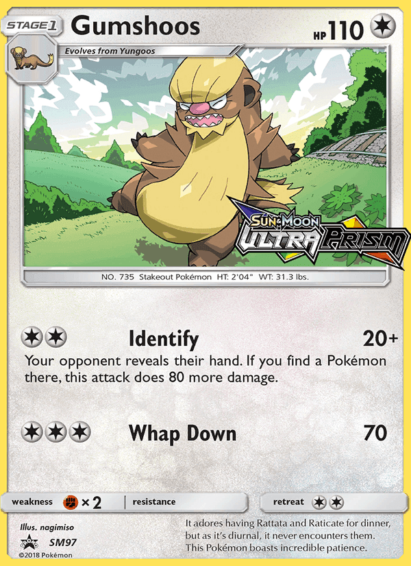 Gumshoos, card SM97 from SM Black Star Promos