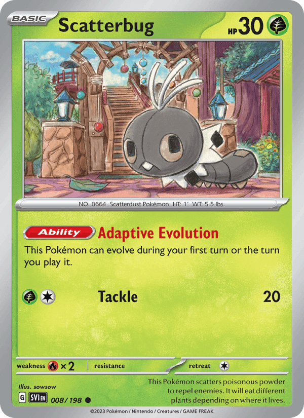 Scatterbug, card 008 from Scarlet & Violet
