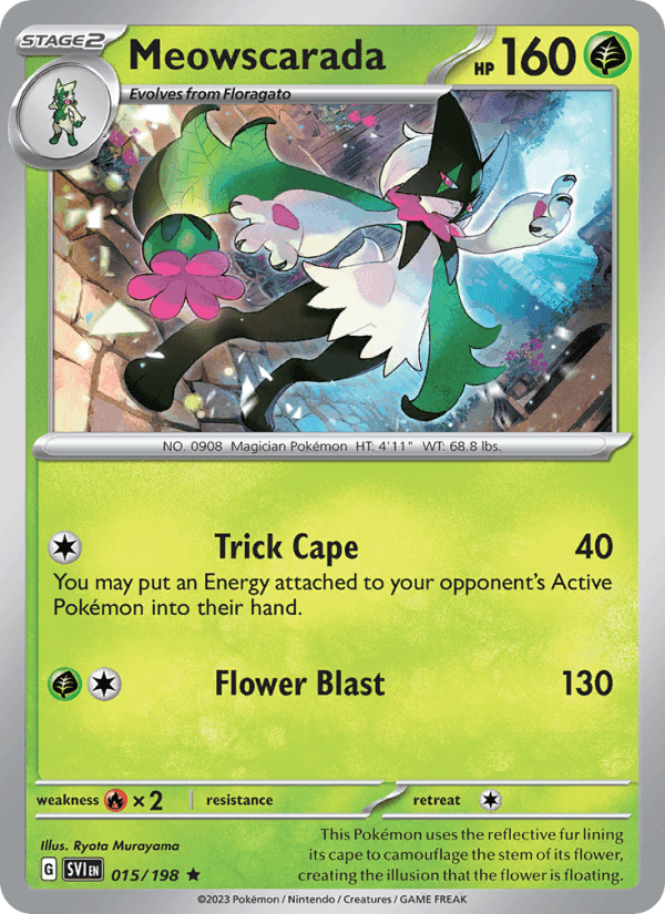 Meowscarada, carte 015 de Scarlet & Violet