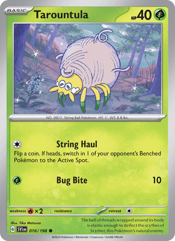 Tarountula, card 016 from Scarlet & Violet