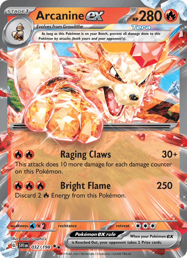 Scarlet & Violet の 032 番、Arcanine ex