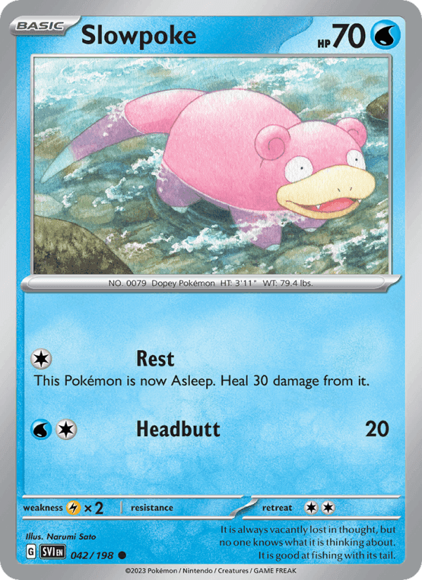 Slowpoke, carta 042 di Scarlet & Violet