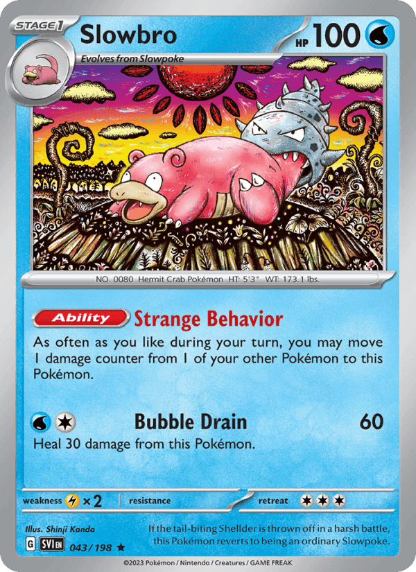 Slowbro, carte 043 de Scarlet & Violet