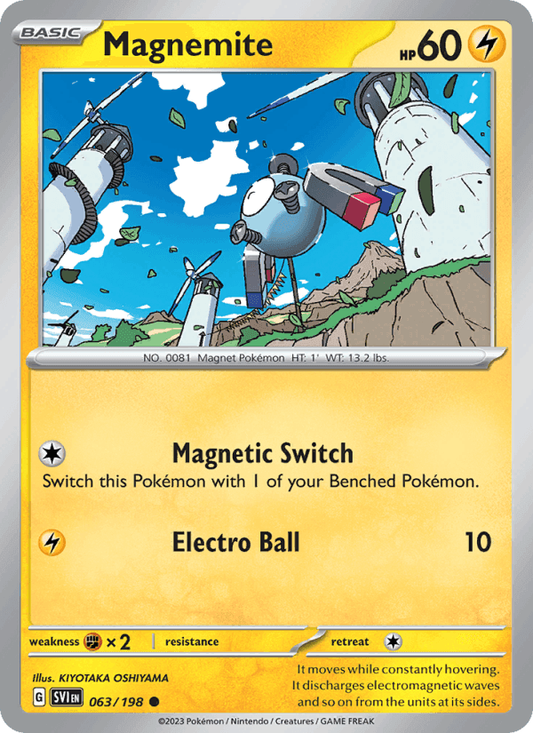 Magnemite, card 063 from Scarlet & Violet