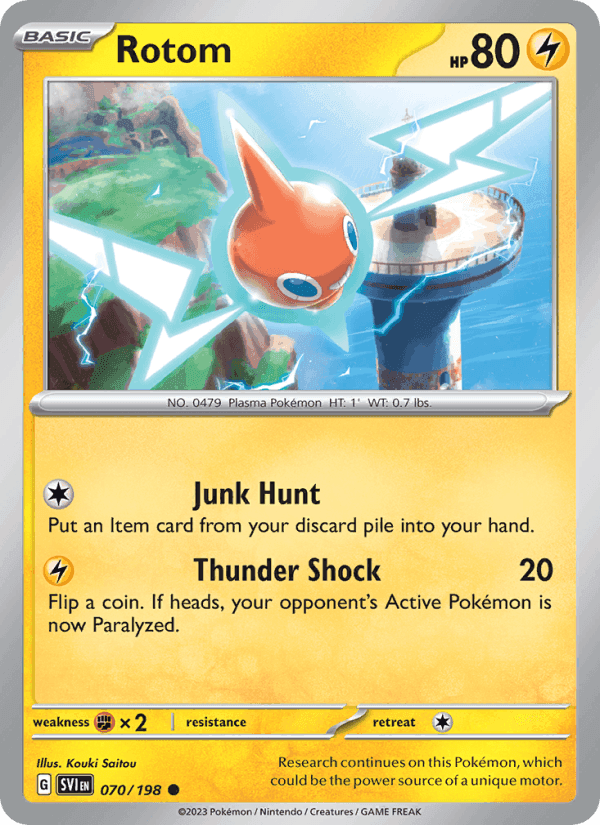 Rotom, card 070 from Scarlet & Violet