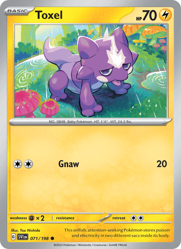 Toxel, card 071 from Scarlet & Violet