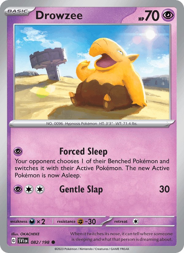 Drowzee, card 082 from Scarlet & Violet
