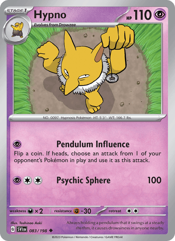 Hypno, card 083 from Scarlet & Violet