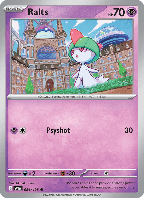 Ralts, card 084 from Scarlet & Violet