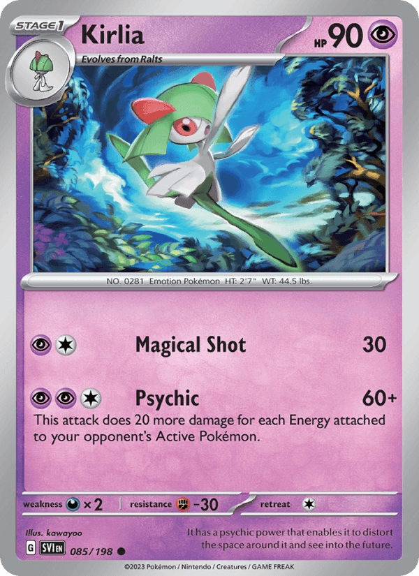 Kirlia, card 085 from Scarlet & Violet
