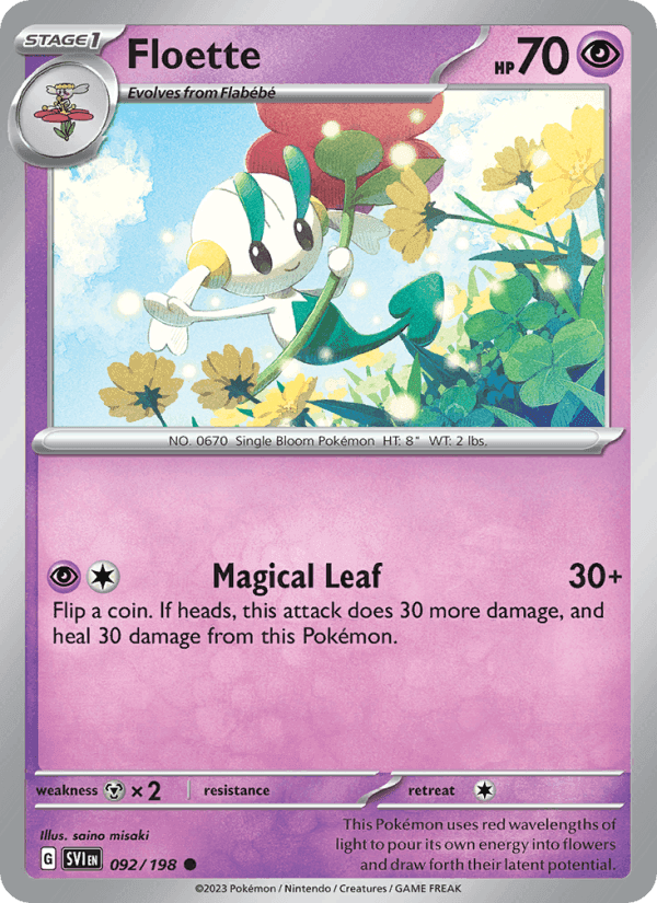 Floette, card 092 from Scarlet & Violet