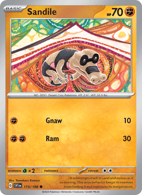 Sandile, card 115 from Scarlet & Violet