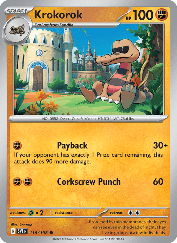 Krokorok, card 116 from Scarlet & Violet