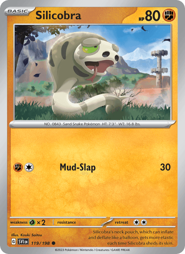 Silicobra, card 119 from Scarlet & Violet