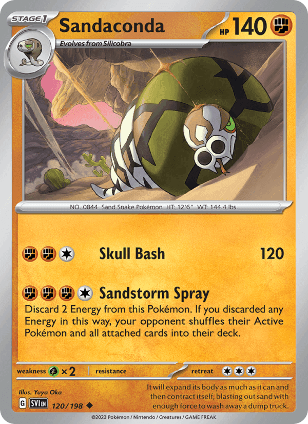 Sandaconda, card 120 from Scarlet & Violet