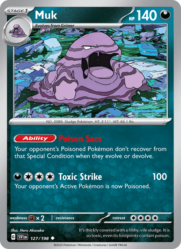 Muk, card 127 from Scarlet & Violet