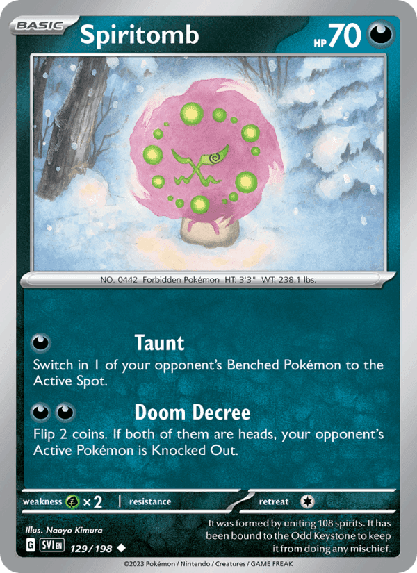 Spiritomb, card 129 from Scarlet & Violet