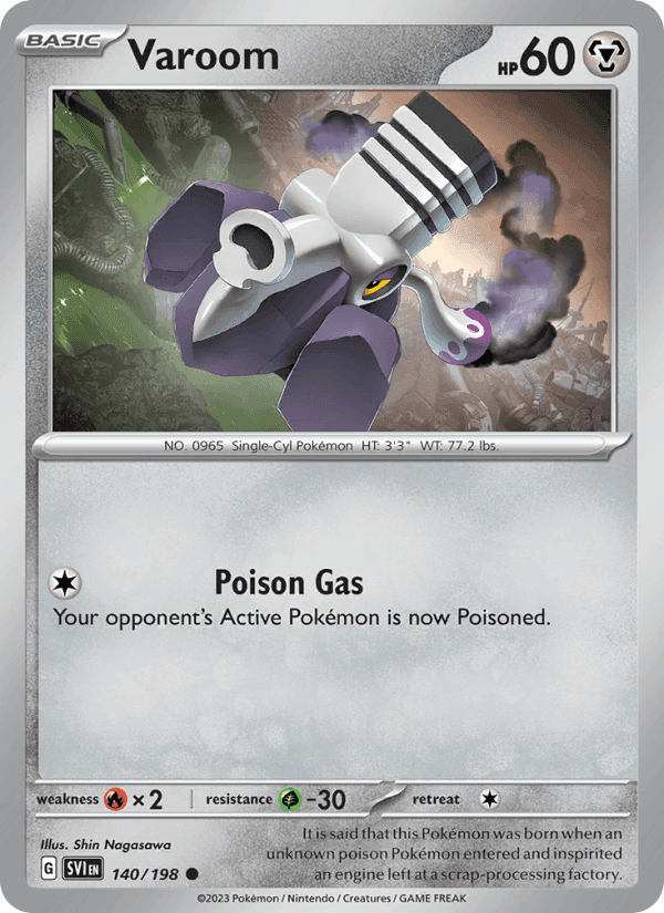 Varoom, card 140 from Scarlet & Violet