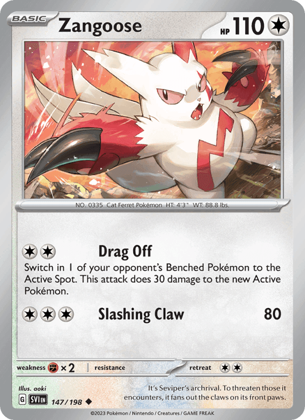Scarlet & Violet の 147 番、Zangoose